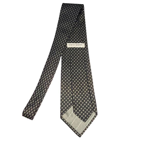 Giorgio Armani Cravatte Men’s Silk Tie Made in Italy – Blue w/ Dot Pattern - Picture 1 of 6